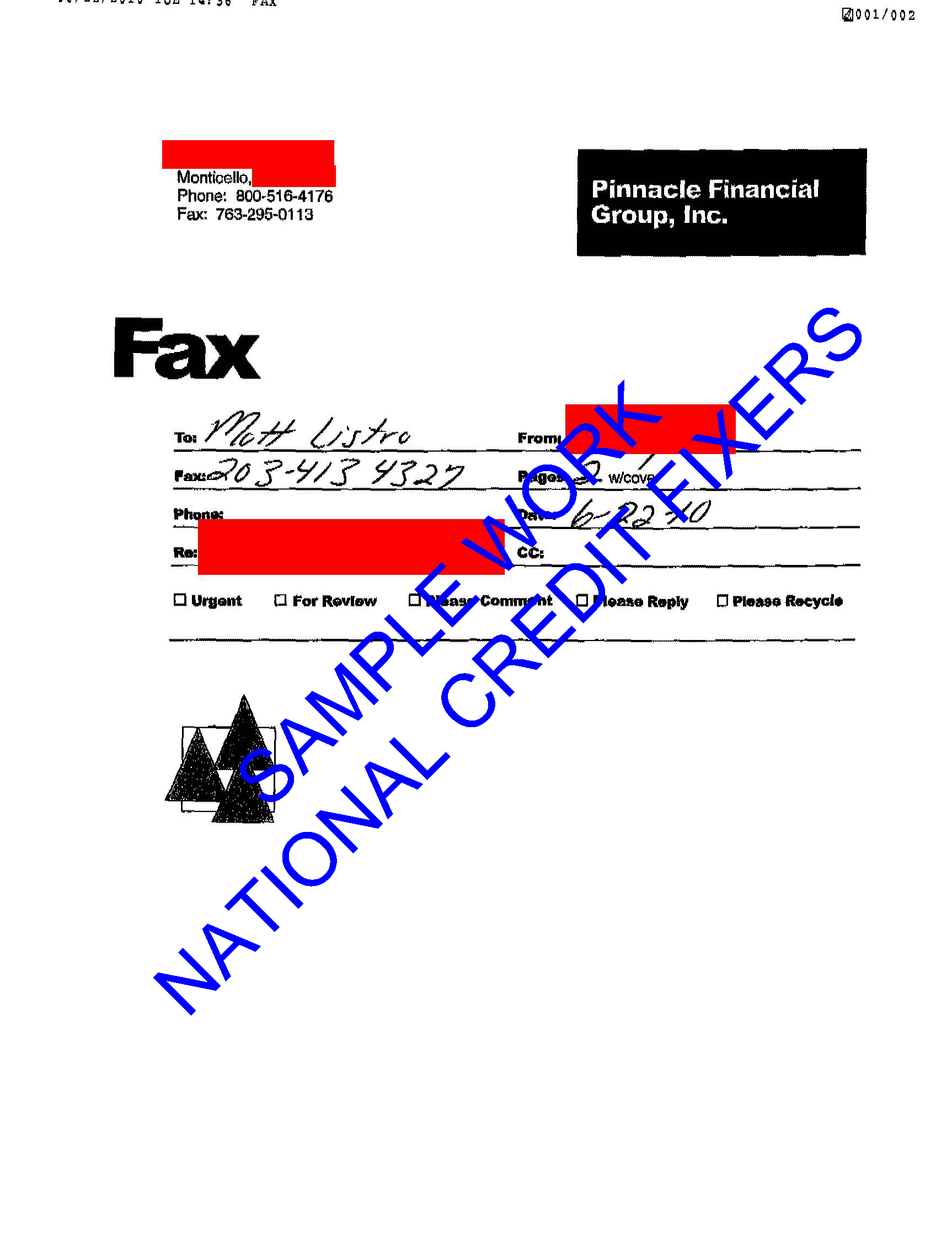 Pinnacle Financial Deletion 2